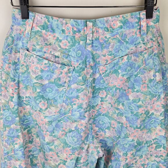 Vintage Hunt Club Floral High Rise Pleated Trouser Pants sz 12 - Picture 5 of 10